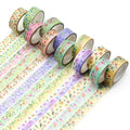 Benvo 12 Rolls Floral Washi Tape 15 mm Wide Flower Masking Tape Decorative Paper Tape for Journals, Scrapbooks,Vision Boards, Planners, Envelope DIY(5m Long Each Roll, 12 Flowers Pattern A)
