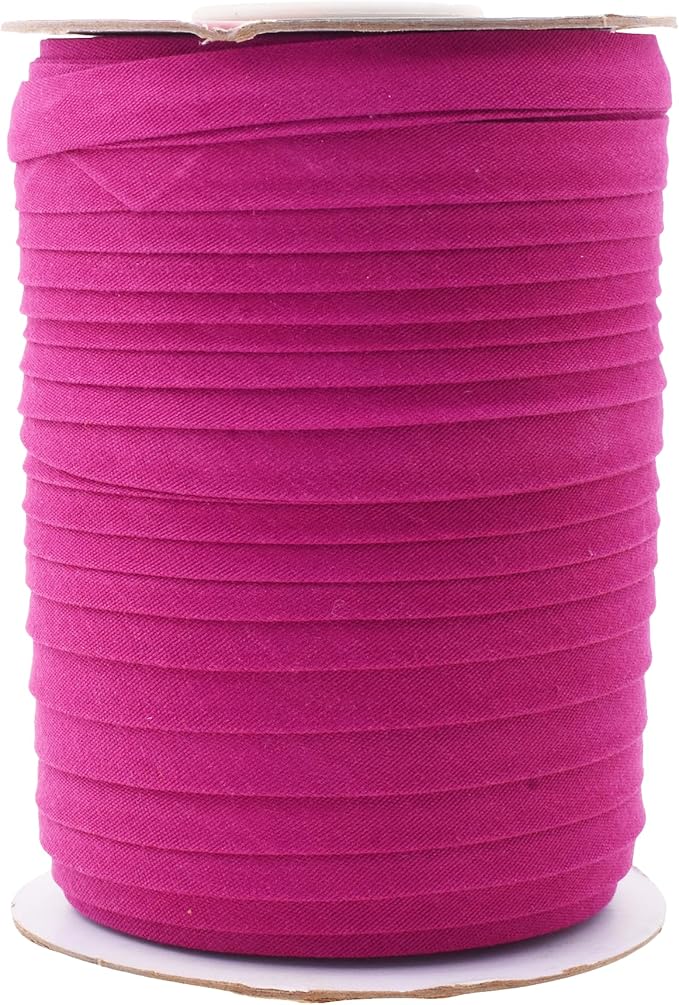 Mandala Crafts 55 Yards 1/2 Inch Orchid Double Fold Bias Tape for Sewing - Bias Binding Tape for Quilting Binding, Hemming, Seam, and Fabric Piping