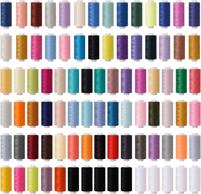 88 Spools of Hand Quilting Thread,Sewing Threads Kits,400 Yards Each Spool,Quilting Thread,All Purpose Sewing Thread,for Sewing Machine and Hand Sewing,140S/2,Tex 27,40 wt.