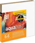 Ampersand Art Supply Watercolor Painting Panel: Museum Series Aquabord, 1/8 Inch Flat Profile, 6" x 6" - Pack of 4