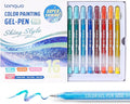 Glitter Gel Pens for Adult Coloring, 16 Colors Double Shining Glitter Gel Pens Colored Set for Drawing, Doodling, Journaling & Creative Art Supplies