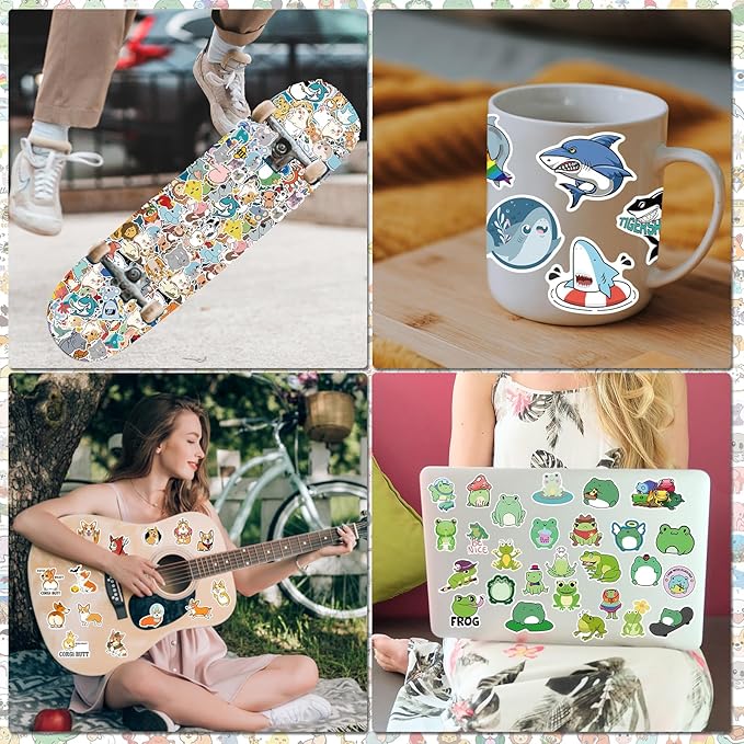 Arme 600Pcs Animal Stickers Pack, Colorful Vinyl Stickers for Water Bottles Computer Skateboad Phone Notebooks, Cute Animal Stickers Waterproof, Pet Stickers for Toddlers Kids Teens Girls Boys