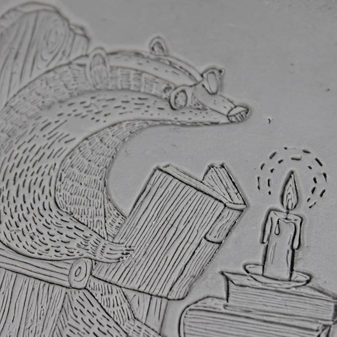 Badger Clay Texture Roller (4") - Storybook Set #01 - Embossing Pattern Roller for Polymer & Ceramic Clay, Pottery & Crafts