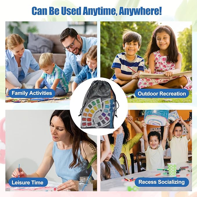 Watercolor Workbook & Water Coloring Book, 13 Pages 300GSM Paper, 26-Color Watercolor Paint Set with Brush & Storage Bag, Beginner-Friendly Coloring Book for Adults — Scenic Architecture Theme