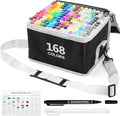 Alcohol Based Art Markers Set 168 Color - Professional Double Sided Marcadores for Artist, Best Blendable Coloring Marker Pens for Adult - Coloring Books No Bleeding Illustration Drawing for Kids
