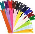20Pcs Resin Zippers #5 Non-Separating Close-End Zipper with Pulls for Sewing Clothing Bag Outerwear Pockets Handbag Crafts DIY Mixed 20 Colors (30cm/12in)