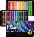 72 Colors Artist Colored Pencils Set for Adult Coloring Books, Soft Core Coloring Pencils, Professional Numbered Drawing Pens for Layering Shading Blending, Gift Tin Box for Beginners