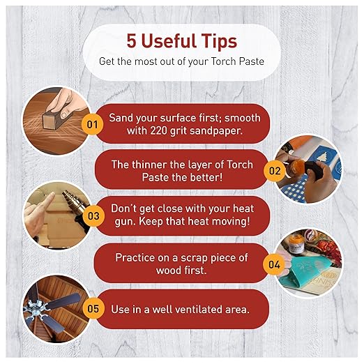 Torch Paste - The Original Wood Burning Paste | Made in USA Heat Activated Non-Toxic Paste for Crafting | Accurately & Easily Burn Designs on Wood, Canvas, Denim & More - Pack of 2 Jars + 2 Squeegees