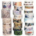 YUBBAEX Landscaping Washi Tape Pack 20 Rolls Insects Birds Printed Masking Tape Vintage Decorative for Arts, DIY Crafts, Journal Supplies, Planners, Scrapbook, Card/Gift Wrapping
