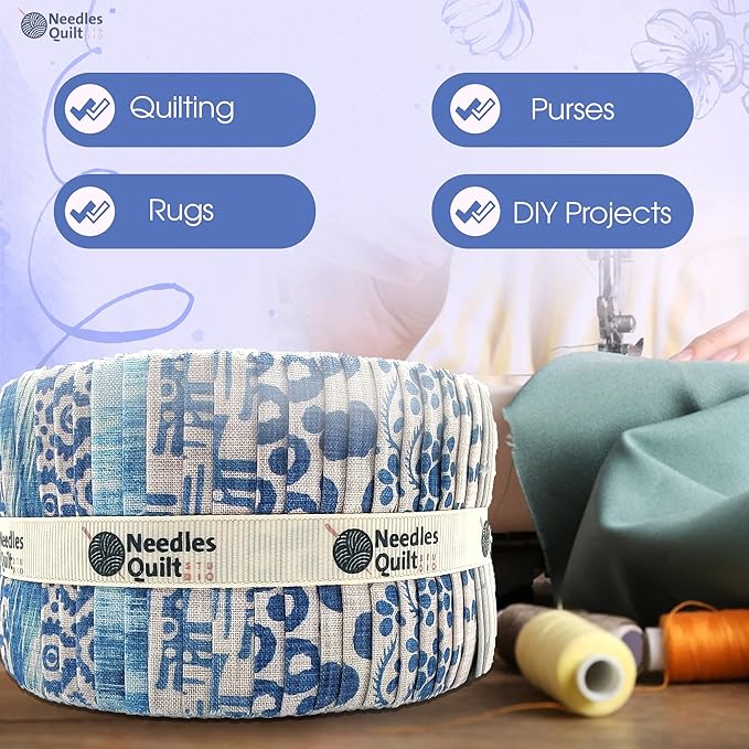 Jelly Roll Fabrics for Quilting Clearance 40 Strip 2.5" x 44" | Cotton Strips Bundles – Perfect Quilting Fabric for Sewing, Precut Quilt Projects, and DIY Crafts (Scandinavian Cottage)