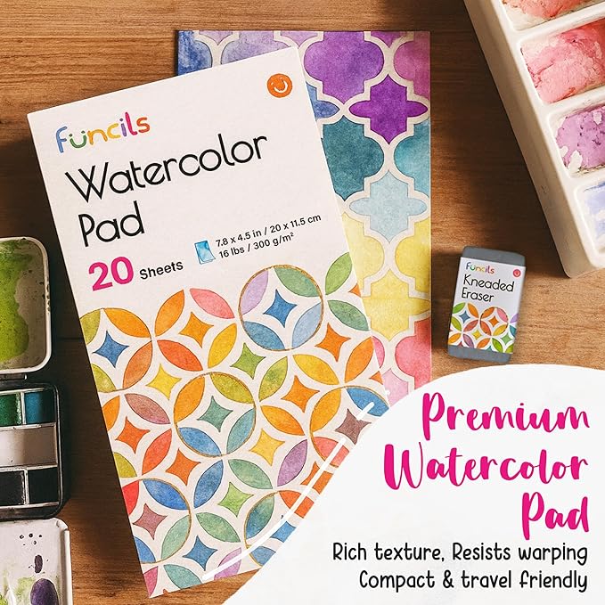 100 Watercolor Paint Set - Water Colors Paint for Kids, Adult, Beginners, Professional Artists | Watercolor Palette with Paper, Brushes, Pen | Travel Painting Kit, Art Supplies for Adults