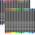 Colored Pens, 38 Fineliner Porous Fine Point Pens with 2 Stencils, Fine Tip Drawing Markers Perfect for Journal Planner Adults Coloring Office College Art Supplies by Smart Color Art