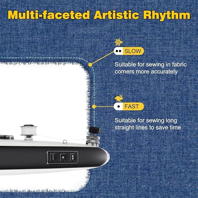 HomeCraftⅠ:Handheld Sewing Machine,Mini sewing machine,Two Power Supply Modes,Easy to Use and Fast Stitch Suitable for Clothes,DIY Home Sewing Machine for Beginners.