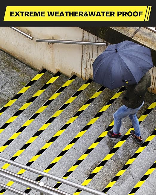 Avery Dennison Safety Floor Tape 2 Inch x 108 FT, Heavy-Duty PVC Forklift-Resistant, High-Visibility Reflective for Warehouse/Factory/Parking, Black & Yellow, ROHS/Reach Certified (3 Rolls)
