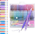 Erasable Gel Pens, 36 Colors Retractable Fine Point Erasable Pens Clicker, Assorted Color Inks, Make Mistakes Disappear for School Office Home, Drawing Writing Planner, Coloring