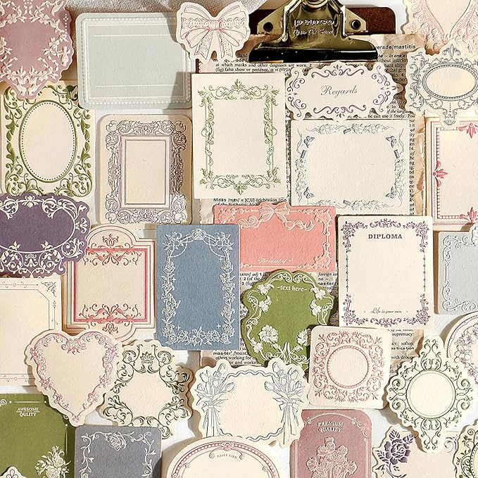 Maxleaf 120pcs Vintage Scrapbooking Letter Writing Paper for Journaling Supplies, Aesthetic Decorative Craft Material Paper for Junk Journals Planner Scrapbook