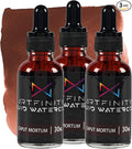 Liquid Watercolor Paint 30 ml Bottle - 3 Pack, Caput Mortum - Vibrant Dye-Based Liquid Watercolor w/Glass Pipette, Fast-Drying, Fine Art Paint for Calligraphy, Airbrushing & Traditional Art