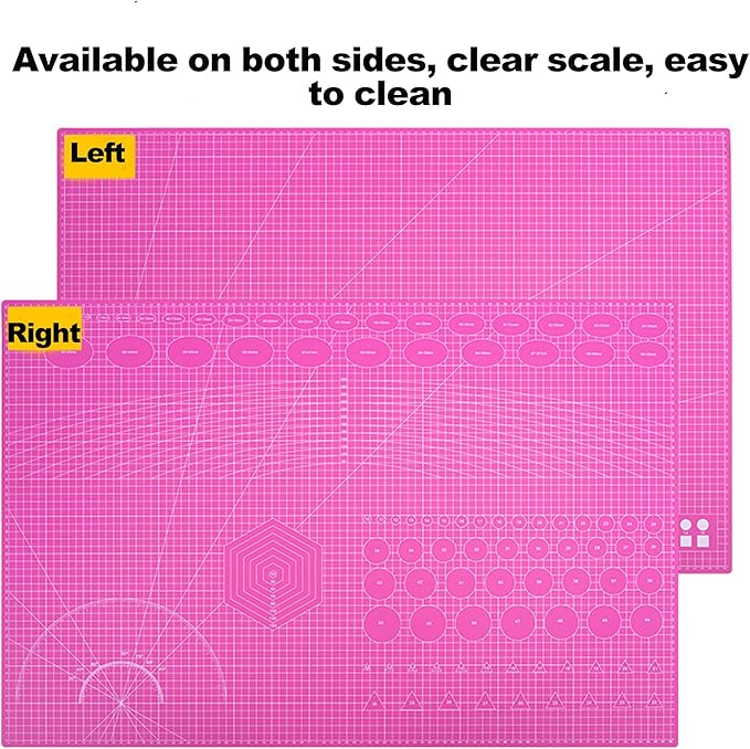 A5 Cutting Mat, Self Healing Sewing Mat, Craft Mat Double Sided 3-Ply Craft Cutting Board for Sewing Crafts Leather Fabric Scrapbooking Project Art Supplies, 8.6“ x 5.9”, Purple