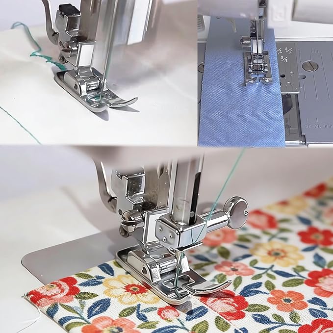 Zigzag Straight Stitch Foot 1/4'' Quilting Patchwork Presser Foot Snap On Foot for Brother,Singer,Janome,Kenmore,Babylock,Toyota,Etc Sewing Machines (Set1-ZigZag Presser Foot)