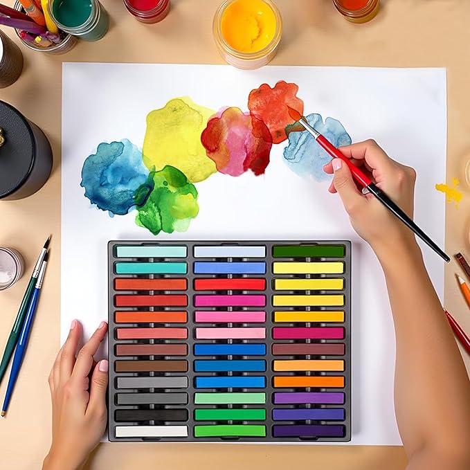 Professional Soft Pastel Sticks, 36 Colors Artist Chalk for Drawing, Blending, and Shading, Adult Art Supplies