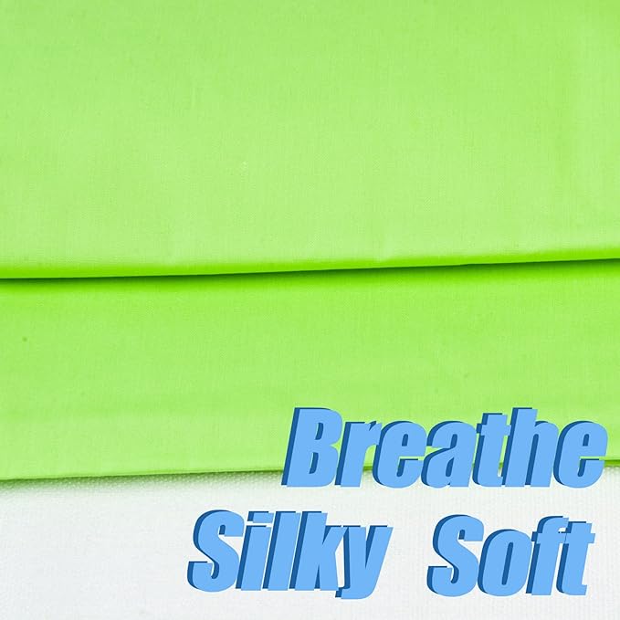 2 Yard Parrot Green Cotton Fabric, Natural Cotton Poplin Fabric by The Yard, 59 Inches Wide 100% Cotton Fabric, Soft Embroidery Muslin Quilting Material for Sewing Material Apparel Cloth