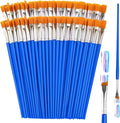 110Pcs Small Paint Brushes Bulk, Flat Top Acrylic Classroom Brush for Kids Mini Paint Brushes for Touch Up Crafts Detail Painting