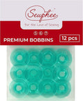 12pcs Plastic Bobbins fits Husqvarna Sewing Machine – Precision Fit, Strong and Long-Lasting Sewing Machine Accessories and Supplies for Seamless Stitching