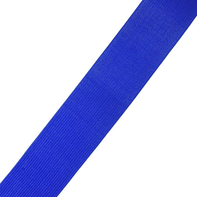 Mandala Crafts Wide 1.5 Inch Blue Elastic Bands Spool for Pants Waistbands Sewing and DIY Crafts, 50 YD Stretchy Flat Fabric Strap Knit Elastic Band for Wig