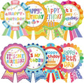 240 Pcs Happy Birthday Badge Stickers, It's My Birthday Stickers for Kid Home Classroom Party Decoration (2.8×3.7 inch)