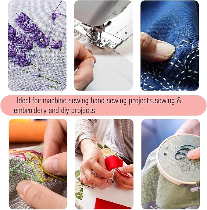 Sewing Thread 4 Colors Set 40s/2 for Sewing Machine，Quilting，Hand Sewing Total 4000yards （rosepurple Series）