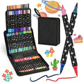 Glitter Markers Pens,120 Colors Dual Tip Brush Glitter Pens Set 60 Pack Sparkle Markers for Art Supplies Scrapbooking, Cards, DIY Crafts, Adults Coloring Books