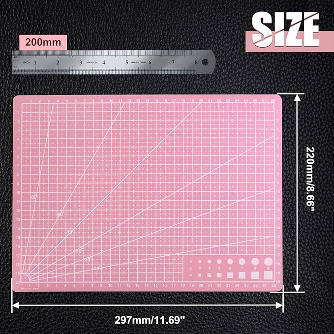 Exacto Knife for Crafting Precision Carving Hobby Knife Kit with A4 Cutting Craft Mat 20 CM Steel Ruler 30 PCS #11 Hobby Blades for DIY, Art, Cutting, Carving, Scrapbooking