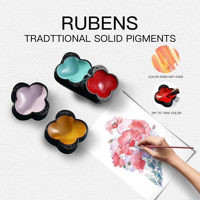 rubens Watercolor Paint Set 24 Colors,Professional Art Supplies,Water Colors Paint Adult Set，Artistro,Beginner
