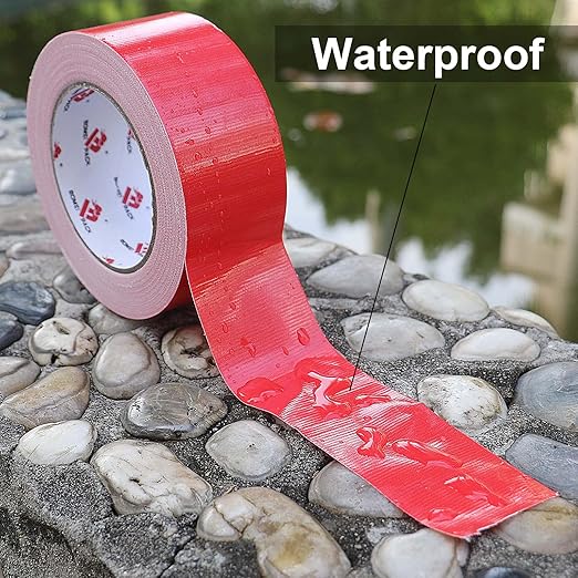 2 Pack Red Duct Tape Heavy Duty,9 Mil Thickness,2 Inches x 30 Yards,Strong Industrial Strength,Flexible,No Residue,Waterproof and Tear by Hand,Multi-Use for Indoor & Outdoor Repairs