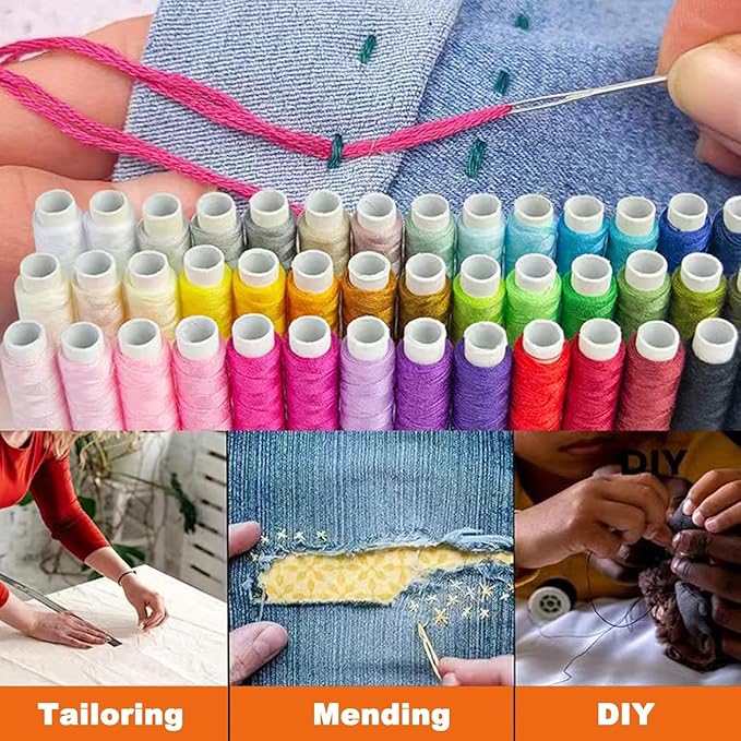 FREFTA Sewing Kit for Adults Beginner and Professionals, Home, Travel Sewing Kit with Sewing Pins and Needles,Seam Rippers,Thread,Threaders for Hand Sewing with Scissor and Accessories (N - 41)