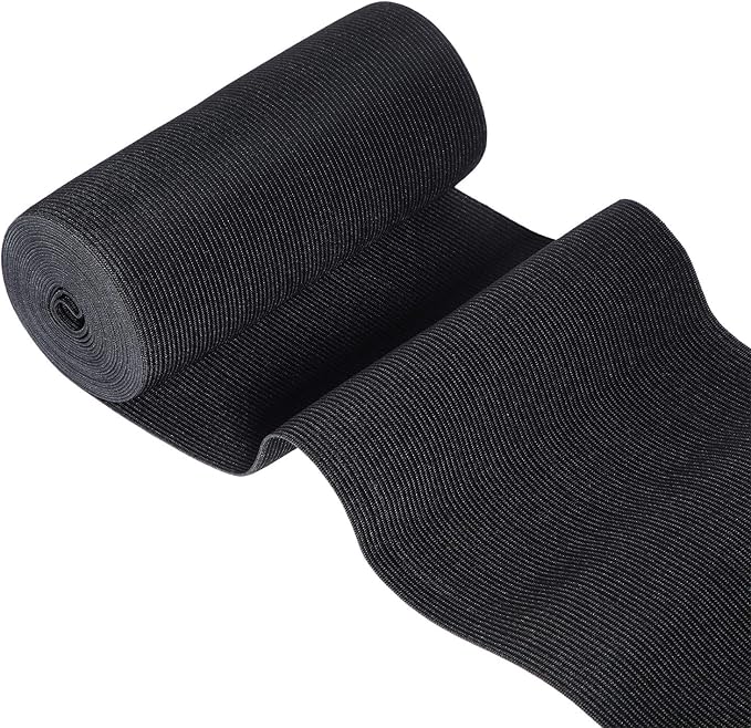 EBOOT 1 Pcs Elastic Spool (6 Inch X 3 Yard,Black)