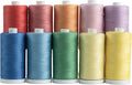 Connecting Threads 100% Cotton Thread Sets - 1200 Yard Spools (Set of 10 - Saltwater Taffy)