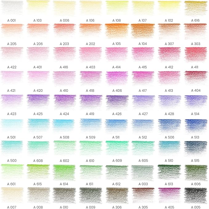 ARTEZA Colored Pencils for Adults, 72 Color Pencils, Triangular Drawing Pencils for Artists, Art Supplies for Illustrating and Sketching