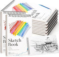 12 Pack Small Sketch Books, 5.5 x 8.5 Inch Mini Sketchbook, 68lb/100gsm Spiral Bound Small Sketch Pad, Acid Free Art Supplies Drawing Painting Sketchbook for Kids, Beginners, Artists