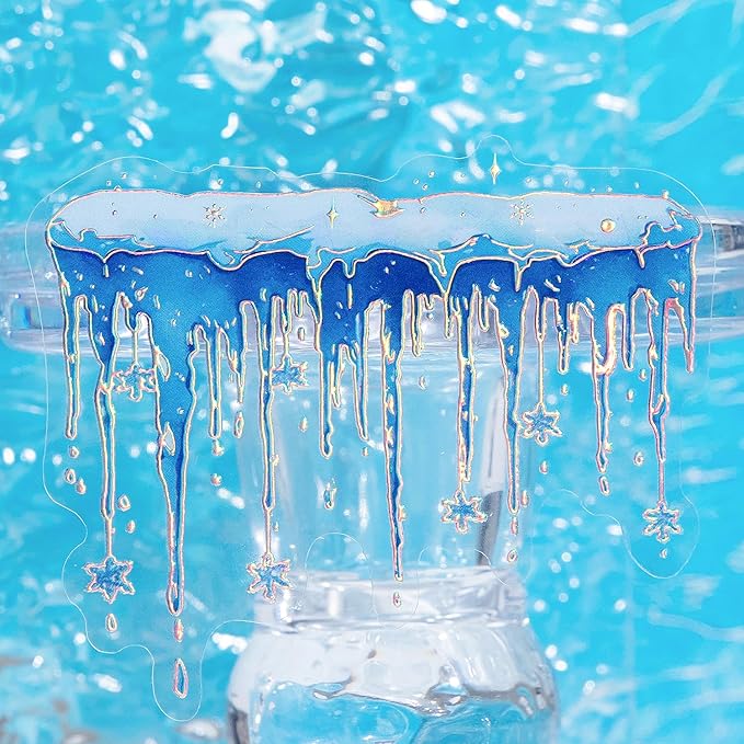 Alideco 120pcs Scrapbook Stickers Vintage Ice Crystal Waves Water Drops Scrapbooking Junk Journal Crafts Embelishment Decoration Stickers (wujieshuiyu)