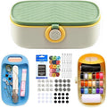 WANSHUNLMI Green Sewing Kit, 140Pcs Family Travel Sewing Project Kit Portable Small Traveler Sewing Supplies Repair Kit Thread Accessories DIY Sewing Supplies Organizer Box (Green Sewing Kit)