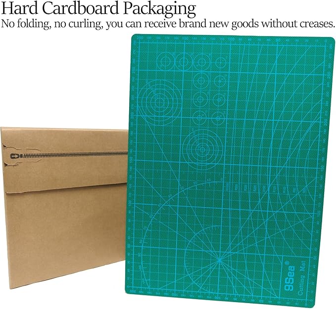 Self Healing Cutting Mat with Grid for Handmade Paper Cutting, Leather Crafts, Carving, Desktop Protectors 5-Ply Quilting Board A3-45x30x0.3cm(17.72x11.81x0.118in Green)