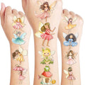 96PCS Fairy Temporary Tattoos Pre-Cut for Kids, Woodland Fairy Theme Birthday Party Favors Supplies, Cute Magical Stickers for Girls, Party Decorations, Classroom Gifts, Prizes and Rewards (Normal)