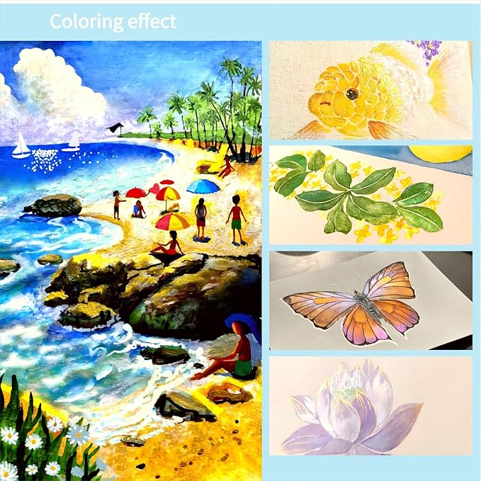 2ml Large Capacity Metallic Watercolor Paint Set, 36/60/84 Color Metallic/Pearlescent/Glitter/Color Shifting/Shimmer Water Color Paint for Adult Kids with 2 Paintbrushes (84colors)