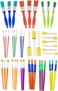 45 Piece Bulk Paint Brush and Tools Mega Assortment - Perfect Classroom Pack for School, Church, or Family Events