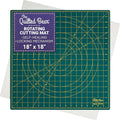 The Quilted Bear Rotating Cutting Mat 18" x 18" - Square 360° Rotating Self Healing Mat with Innovative Locking Mechanism for Quilting & Sewing Your Choice of Colours Available! (Green)