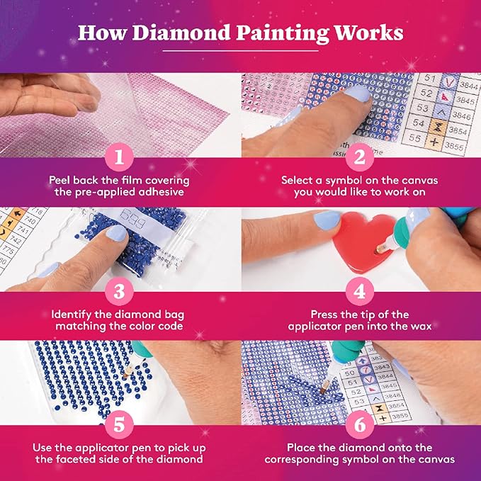DIAMOND ART CLUB Bubbles - Spangler Diamond Painting Kit, Fun DIY Crafts for Adults, Round Diamond Art Canvas, 13" x 13"