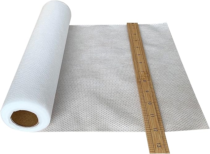 HimaPro No Show Invisible Mesh Machine Embroidery Stabilizer Roll - Light to Medium Weight 1.8 Ounce(12 inch x 10 Yard) - Made of Embossed Nylon