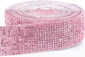 Novani Self Adhesive Rhinestone Ribbon, 1.14 Inch Wide 3 Yards 1 Roll, Pink Crystal Diamond Bling Strips for DIY Crafts, Home Decor, Glitter Glass Rhinestones for Crafting, Car Decoration