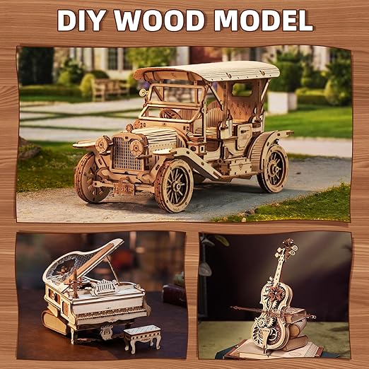 Rowood 6 Pack Oak Plywood Sheets 1/8,12x16x1/8inch,3mm Thin Unfinished Craft Wood for Laser Cutting Blanks,DIY Adult Project Kits for DIY Ornaments,Architectural Model